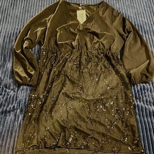 NWT! Bloom Chic Black sequin dress sz 18/20